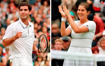 Pete Sampras y Monica Seles de Estados Unidos. 