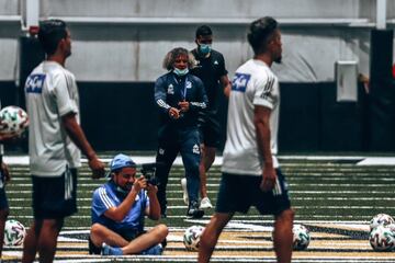 Millonarios entrenó en el Nicholson Fieldhouse de la UCF antes de enfrentar al Everton en Orlando por la Florida Cup.