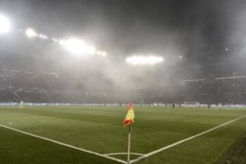 Olympique-Sevilla en imágenes