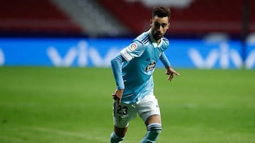 Brais M&eacute;ndez, durante el partido disputado por el Celta contra el Atl&eacute;tico de Madrid en el Wanda Metropolitano.