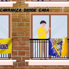 Balcones cadistas, la propuesta del Cádiz para apoyar al equipo