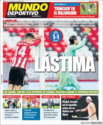 "En los huesos pero vivos"... las portadas deportivas de hoy