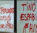 Riazor amanece con pintadas contra Tino y Víctor Fernández