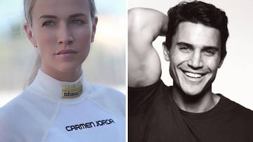 Im¨¢genes de la piloto de F¨®rmula 1 Carmen Jord¨¢ y del actor ?lex Gonz¨¢lez