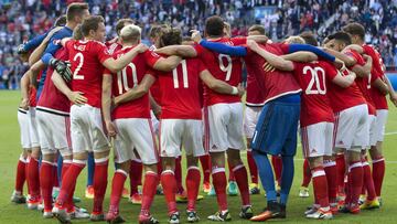 Gales celebra su pase a cuartos de la Eurocopa.