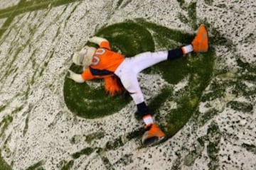 Denver Broncos fue una fiesta como demostró la mascota del equipo. 