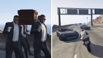 Ya tardaban en aparecer en GTA: la increíble secuencia con la que 'nació' el meme del ataúd