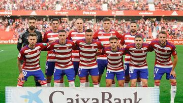 Alineación del Granada contra el Villarreal B.