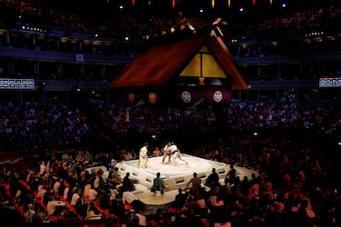 Vista general durante el tercer combate entre Ryuden y Nishikigi.