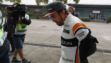 Fernando Alonso en China.