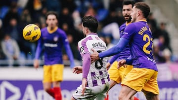 Monchu y Alende, en el Andorra-Real Valladolid.