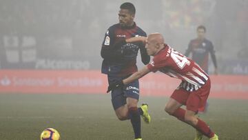 Mollejo, en su debut con el Atlético en Huesca,