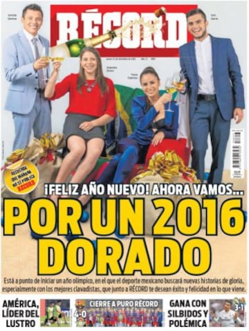 Las últimas portadas de la prensa deportiva del 2015