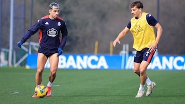 Yeremay se entrenó y no está descartado para el Deportivo-Huesca.