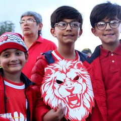 Marea roja: Los hinchas vivieron la novena de Santa Fe