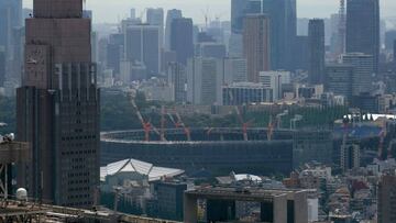 Imagen de las labores de construcción del Estado Nacional para los Juegos Olímpicos de Tokio 2020.