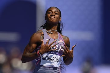 Sha'Carri Richardson, tras ganar la primera serie de 100 metros