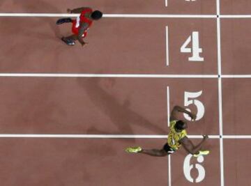Nueva victoria de Usain Bolt en la final de 200m de los Mundiales de Pekín 2015.