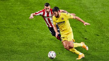 Pedraza of Villarreal CF and Alex Berenguer of Athletic Club during the Spanish league, La Liga Santander, football match played between Athletic Club and Villarreal CF at San Mames stadium on February 21, 2021 in Bilbao, Spain.
AFP7
21/02/2021 ONLY FO