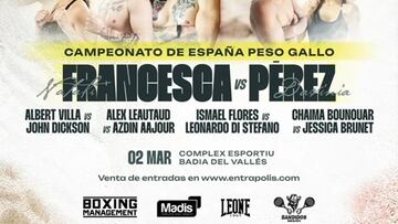 Velada espectacular con cinco combates profesionales, incluido Campeonato de España Femenino peso gallo