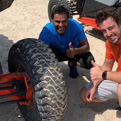 Alonso se entrena en Qatar con el último campeón del Dakar