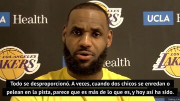 La declaración de LeBron después del incidente en el partido ante los Hawks