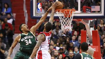 Wall, Porter y Beal remontan para acabar con Antetokounmpo