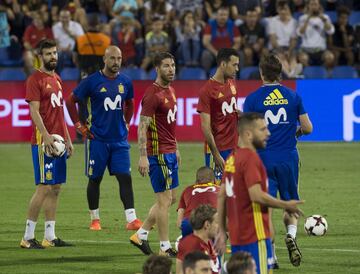 Clima de euforia en el entrenamiento de la Selección