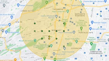 Mapa con los epicentros de los sismos que se han registrado en CDMX durante 2023