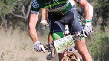 <b>MOUNTAIN BIKE. </b>David George, en una prueba como biker, especialidad a la que se cambió en 2008.