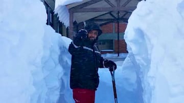 Abundantes nevadas en Las Le?as, Argentina.