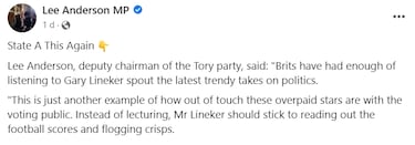 Lineker enfada a la clase poltica britnica y a la BBC con su ltima polmica