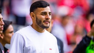     Alexis Vega of Toluca during the 2nd round match between Toluca and Mazatlan FC as part of the Torneo Clausura 2024 Liga MX at Nemesio Diez Stadium on January 20, 2024 in Toluca, Estado de Mexico, Mexico.