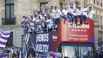 17/06/18 CELEBRACION DEL ASCENSO A PRIMERA DIVISION DEL REAL VALLADOLID AUTOBUS AUTOCAR