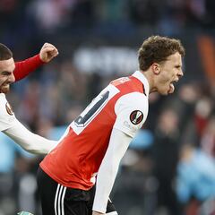 Feyenoord derrotó a la Roma en la ida de los Cuartos de Final de la Europa League