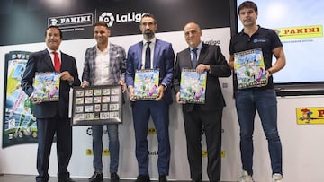 PRESENTACION DE LA COLECCION CROMOS PANINI 2019-2020
 JOAQUIN SANCHEZ LLUIS TORRENT JAVIER TEBAS FERNANDO SANZ FERNANDO MORIENTES.