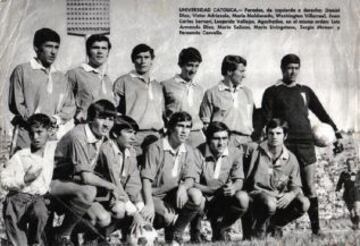 El jugador cruzado, arriba, cuarto de izquierda a derecha, estuvo 15 a&ntilde;os consecutivos en el cuadro universitario (1957-1971).