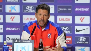 Simeone, en sala de prensa.
