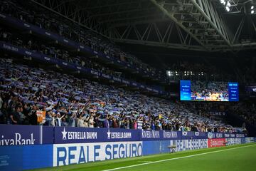 Aficionados del Espanyol en el RCDE Stadium.