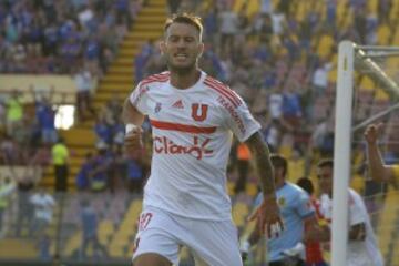 Futbol, Union EspaÃ±ola vs Universidad de Chile. Duodecima fecha campeonato de Apertura 2016/17.
El jugador de Universidad de Chile Gaston Fernandez celebra luego de convertir un gol contra Union EspaÃ±ola durante el partido de primera division en el estadio Santa Laura de Santiago, Chile.
19/11/2016
Claudio Santana/Photosport*************

Football, Union EspaÃ±ola vs Universidad de Chile. Twelve date, Aperture Championship 2016/17.
Universidad de Chile's player Gaston Fernandez celebrates after scoring against Union EspaÃ±ola during the first division football match held at the Santa Laura stadium in Santiago, Chile.
19/11/2016
Claudio Santana/Photosport