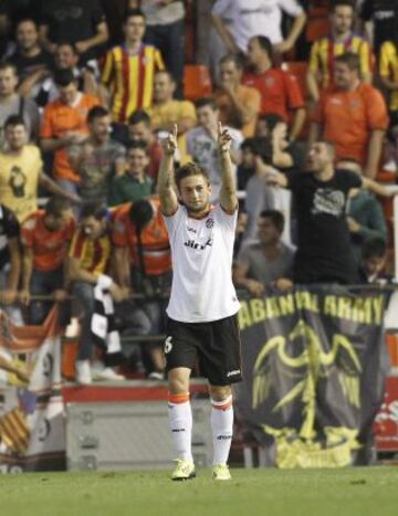 Valencia-St. Gallen. Fede celebra el 3-0.