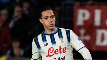 Raspadori durante el partido de Serie A contra el Pisa.