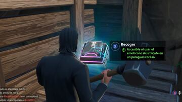 Fortnite Battle Royale: c&oacute;mo conseguir el Fortbyte #07, accesible al usar el emoticono Acurr&uacute;cate en un paraguas rocoso