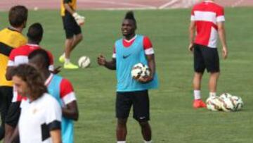 Imagen de un entrenamiento del Almería.