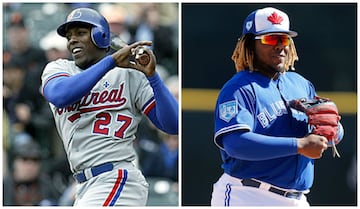 Vladimir Guerrero fue un jugador que brilló con los Expos y los Angels, mientras que su hijo esta noche tendrá la oportunidad de debutar con Toronto.