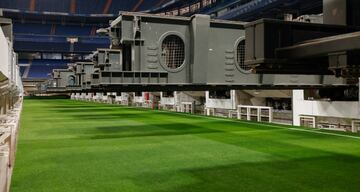 Las planchas que permiten guardar el césped en el hipogeo es uno de los elementos estrella de la remodelación del Bernabéu. El conjunto blanco ha publicado nuevas fotografías de dichas planchas para ver los entresijos del mecanismo.