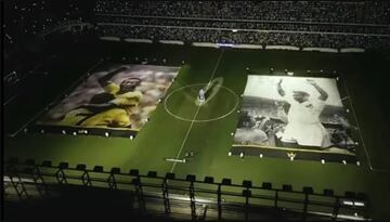 Homenaje a Pelé en el primer partido de Santos tras su fallecimiento.