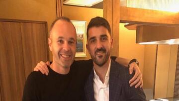 Iniesta y Villa, en el hotel de concentración.