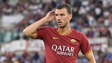 Edin Dzeko, delantero del Roma.