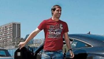 <b>SEGURO. </b>Pablo Zabaleta, ayer, antes de comparecer en la sala de prensa de Sant Adrià.